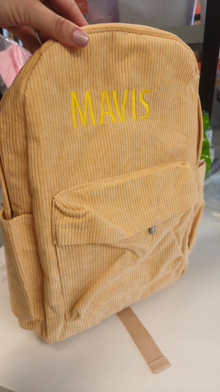 Personalised Backpack - Yellow