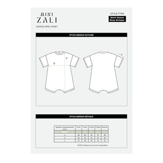 Christmas Boxy Romper - Beige Print