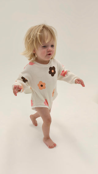 Long Sleeve Romper - Floral