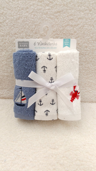 6pk Washcloth - Seaside